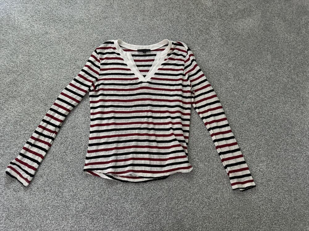Sanctuary Striped V-Neck Long Sleeve Top